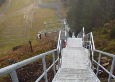 Schody bezpieczeństwa w sportach zimowych